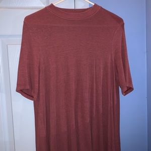 Mock neck ribbed top